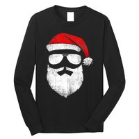 Vintage Christmas Santa Claus Face Old Fashioned Long Sleeve Shirt