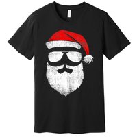 Vintage Christmas Santa Claus Face Old Fashioned Premium T-Shirt