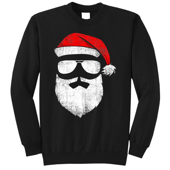 Vintage Christmas Santa Claus Face Old Fashioned Tall Sweatshirt