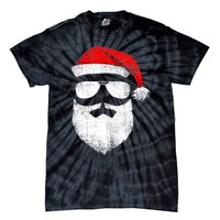 Vintage Christmas Santa Claus Face Old Fashioned Tie-Dye T-Shirt