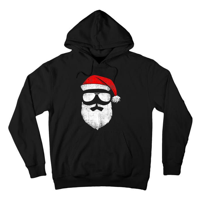 Vintage Christmas Santa Claus Face Old Fashioned Tall Hoodie