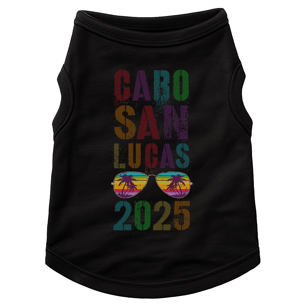 Vintage Cabo San Lucas 2025 Vacation Beaching Trip Spring Doggie Tank