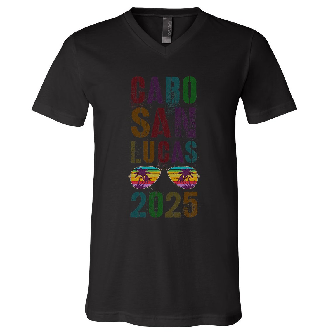 Vintage Cabo San Lucas 2025 Vacation Beaching Trip Spring V-Neck T-Shirt