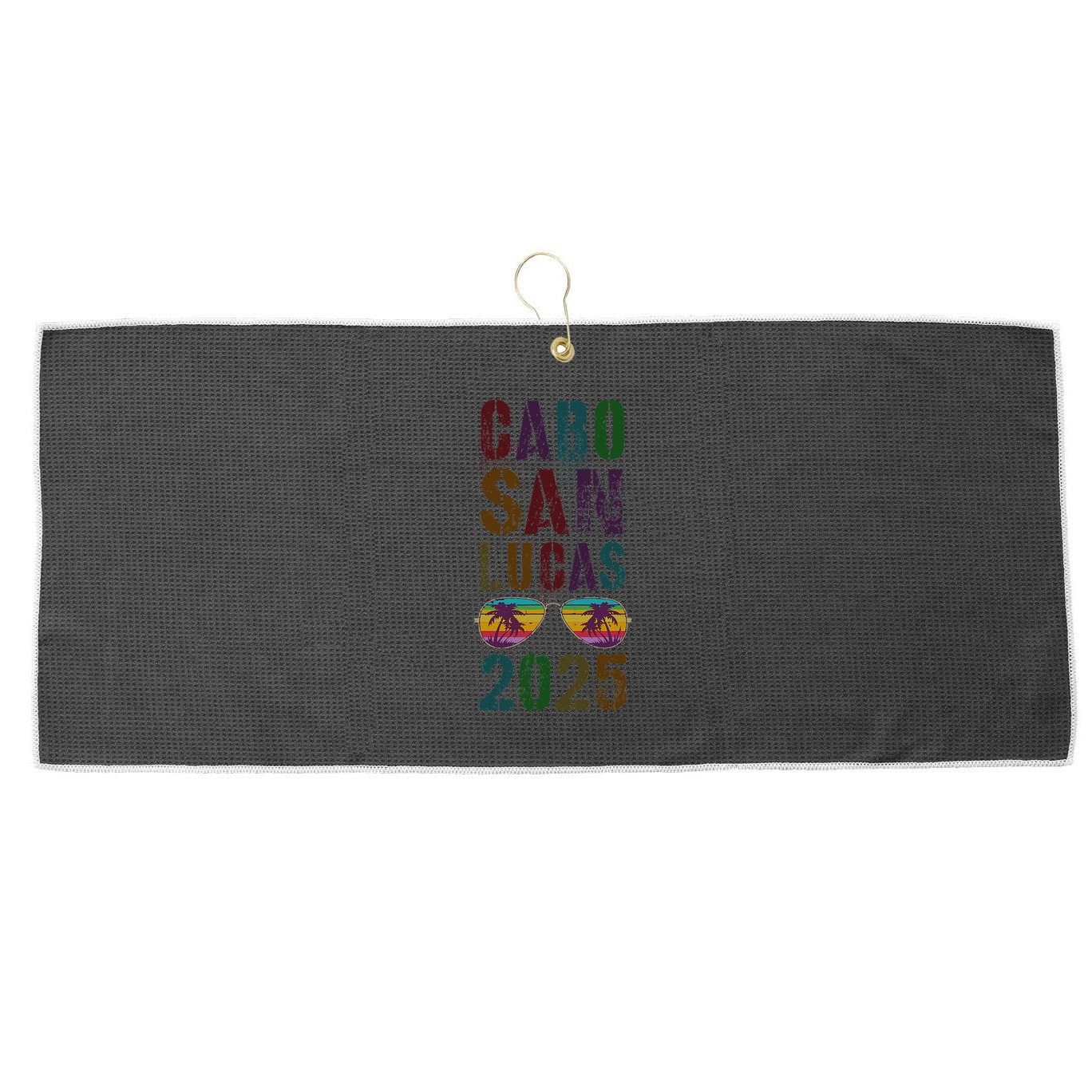 Vintage Cabo San Lucas 2025 Vacation Beaching Trip Spring Large Microfiber Waffle Golf Towel