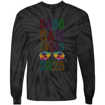 Vintage Cabo San Lucas 2025 Vacation Beaching Trip Spring Tie-Dye Long Sleeve Shirt