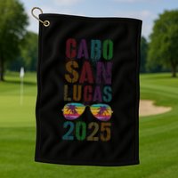 Vintage Cabo San Lucas 2025 Vacation Beaching Trip Spring Golf Towel