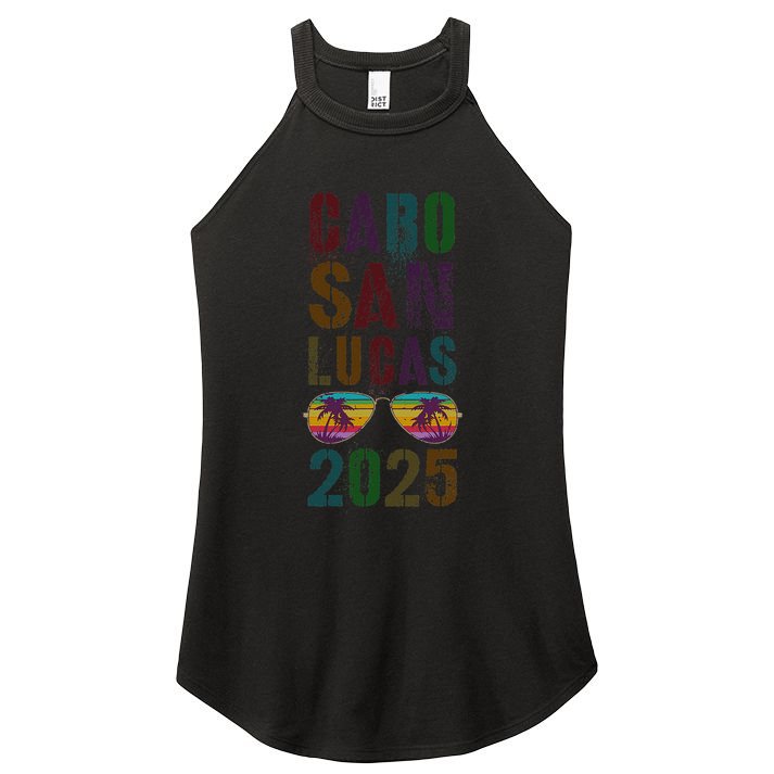Vintage Cabo San Lucas 2025 Vacation Beaching Trip Spring Women's Perfect Tri Rocker Tank