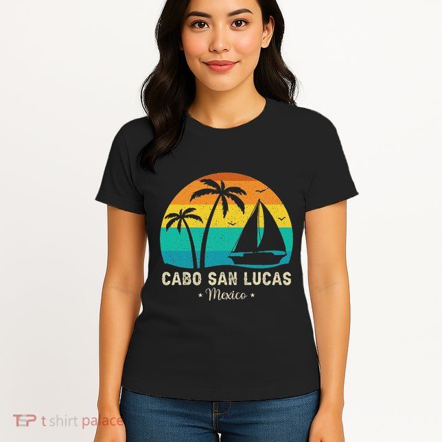 Vintage Cabo San Lucas Mexico Sunset Vacation Summer Women's T-Shirt