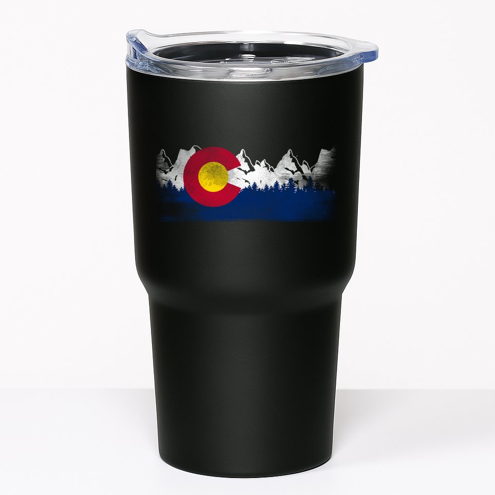 Vintage Colorado State Flag Colorado Mountain Tumbler