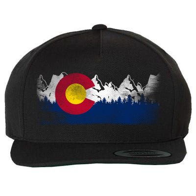 Vintage Colorado State Flag Colorado Mountain Wool Snapback Cap
