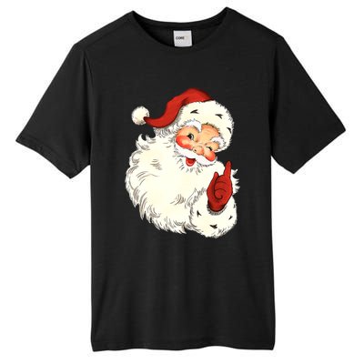 Vintage Christmas Santa Claus Face Old Fashioned Great Gift Tall Fusion ChromaSoft Performance T-Shirt