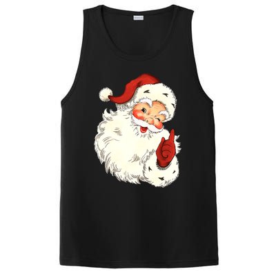 Vintage Christmas Santa Claus Face Old Fashioned Great Gift PosiCharge Competitor Tank