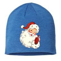 Vintage Christmas Santa Claus Face Old Fashioned Great Gift Sustainable Beanie