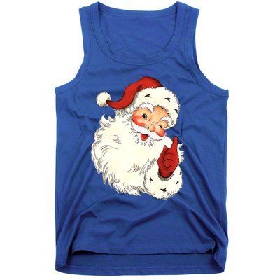 Vintage Christmas Santa Claus Face Old Fashioned Great Gift Tank Top