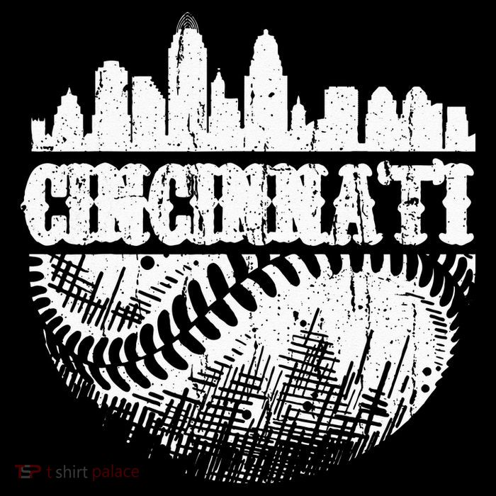 Vintage Cincinnati Skyline City Baseball Met At Gameday Flatbill Hat