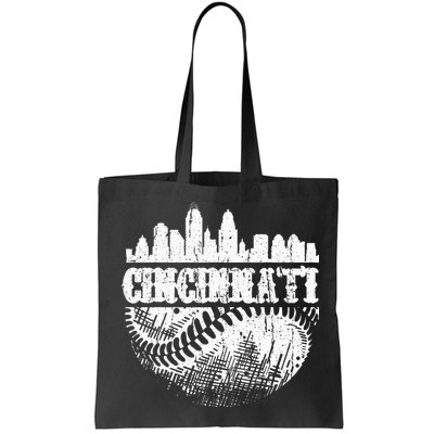 Vintage Cincinnati Skyline City Baseball Met At Gameday Bag
