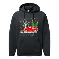 Vintage Christmas Tree Pajama Family Xmas Performance Fleece Hoodie