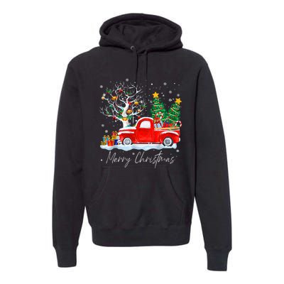 Vintage Christmas Tree Pajama Family Xmas Premium Hoodie