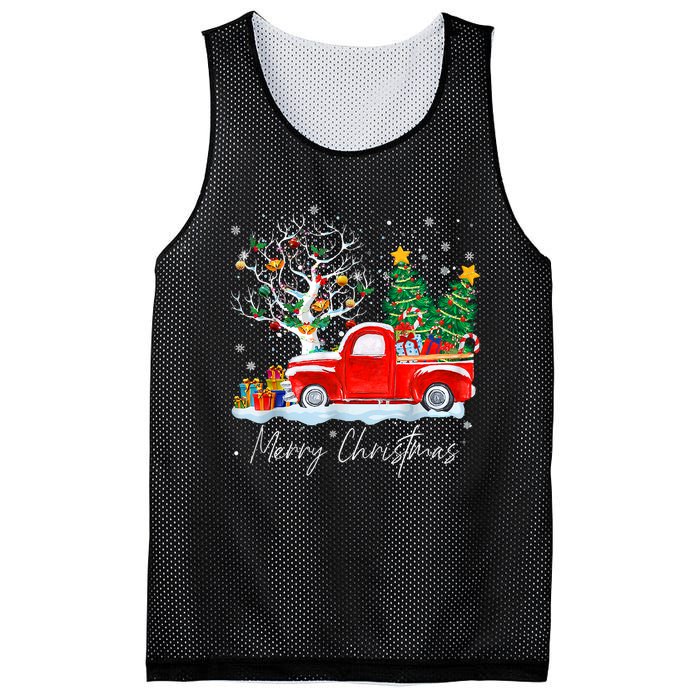 Vintage Christmas Tree Pajama Family Xmas Mesh Reversible Basketball Jersey Tank