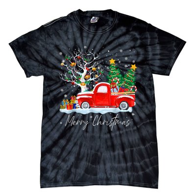 Vintage Christmas Tree Pajama Family Xmas Tie-Dye T-Shirt