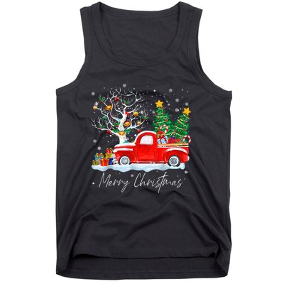 Vintage Christmas Tree Pajama Family Xmas Tank Top