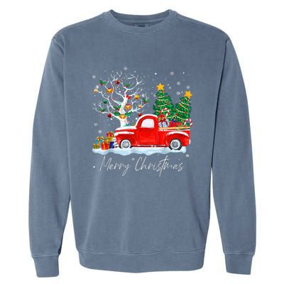 Vintage Christmas Tree Pajama Family Xmas Garment-Dyed Sweatshirt