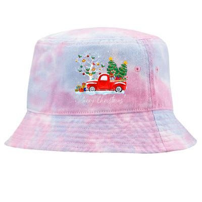 Vintage Christmas Tree Pajama Family Xmas Tie-Dyed Bucket Hat