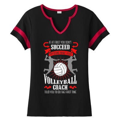 Volleyball Coach Team Player Sports Game Athlete Gift Ladies Halftime Notch Neck Tee