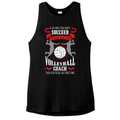 Volleyball Coach Team Player Sports Game Athlete Gift Ladies PosiCharge Tri-Blend Wicking Tank