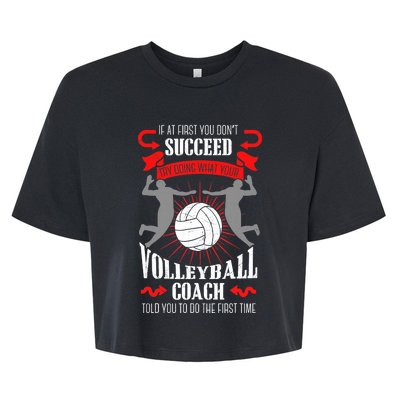 Volleyball Coach Team Player Sports Game Athlete Gift Bella+Canvas Jersey Crop Tee