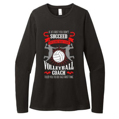 Volleyball Coach Team Player Sports Game Athlete Gift Womens CVC Long Sleeve Shirt