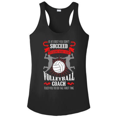 Volleyball Coach Team Player Sports Game Athlete Gift Ladies PosiCharge Competitor Racerback Tank