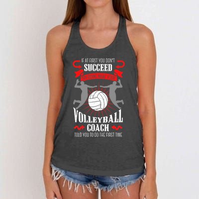 Volleyball Coach Team Player Sports Game Athlete Gift Women's Knotted Racerback Tank