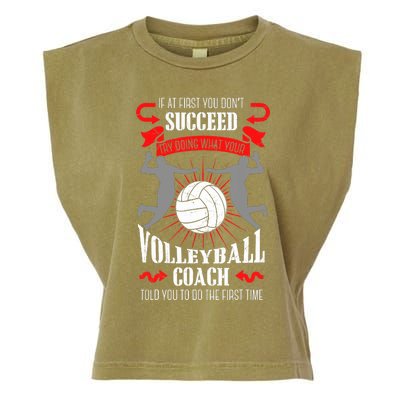 Volleyball Coach Team Player Sports Game Athlete Gift Garment-Dyed Women's Muscle Tee