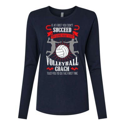 Volleyball Coach Team Player Sports Game Athlete Gift Womens Cotton Relaxed Long Sleeve T-Shirt