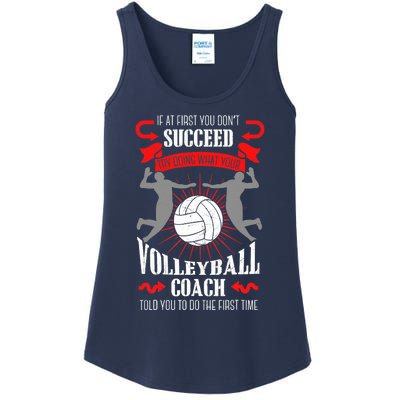 Volleyball Coach Team Player Sports Game Athlete Gift Ladies Essential Tank