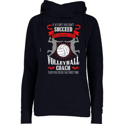 Volleyball Coach Team Player Sports Game Athlete Gift Womens Funnel Neck Pullover Hood