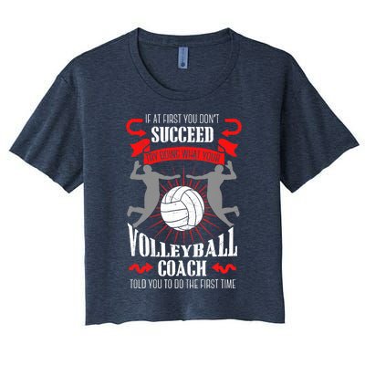 Volleyball Coach Team Player Sports Game Athlete Gift Women's Crop Top Tee