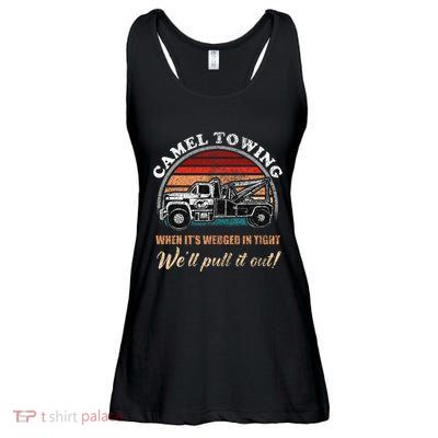 Vintage Camel Towing Humor Tow Truck Ladies Essential Flowy Tank