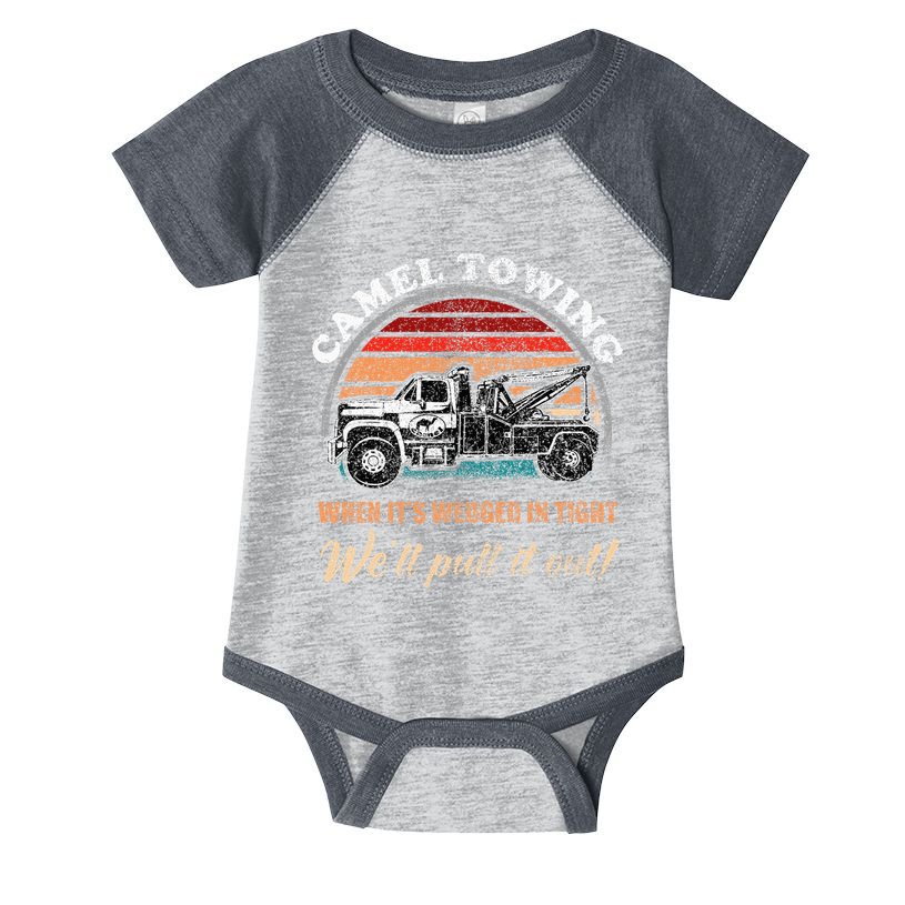Vintage Camel Towing Humor Tow Truck Infant Baby Jersey Bodysuit