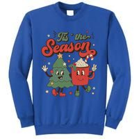 Vintage Christmas Tis The Season Christmas Tree Coffee Latte Gift Sweatshirt