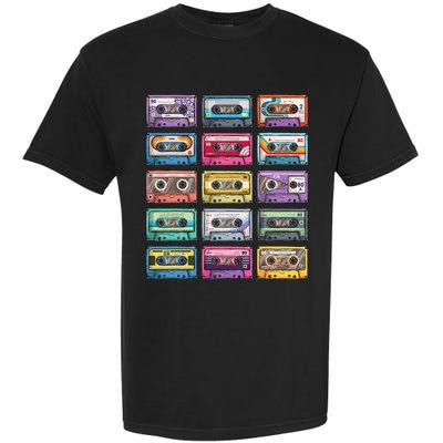Vintage Cassette Tapes Collection 80S 90S Music Mixtape Garment-Dyed Heavyweight T-Shirt