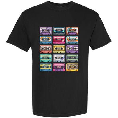 Vintage Cassette Tapes Collection 80S 90S Music Mixtape Garment-Dyed Heavyweight T-Shirt