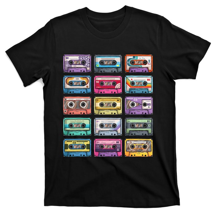 Vintage Cassette Tapes Collection 80S 90S Music Mixtape T-Shirt