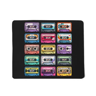 Vintage Cassette Tapes Collection 80S 90S Music Mixtape Mousepad