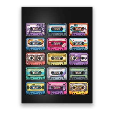 Vintage Cassette Tapes Collection 80S 90S Music Mixtape Poster