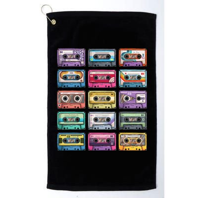 Vintage Cassette Tapes Collection 80S 90S Music Mixtape Platinum Collection Golf Towel