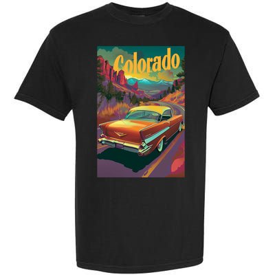 Vintage Colorado Travel Poster Garment-Dyed Heavyweight T-Shirt