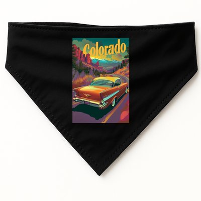 Vintage Colorado Travel Poster USA-Made Doggie Bandana