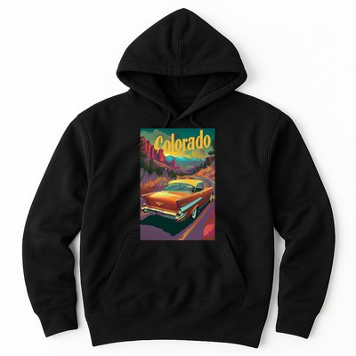 Vintage Colorado Travel Poster Hoodie